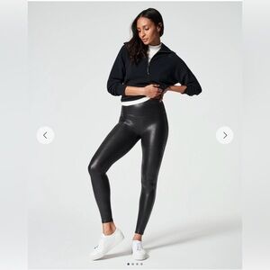 SPANX Black Faux Leather Leggings